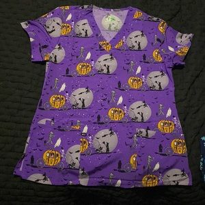 Halloween Scrub Top